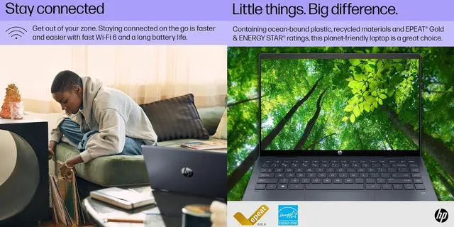 Alt view image 5 of 7 - HP Pavilion x360 14EK1010NR 14 2-in-1 Touchscreen Laptop Intel Core i3, 8GB RAM, 256GB SSD, Windows 11 Home, Bundle with 2-Year Warranty & Antivirus