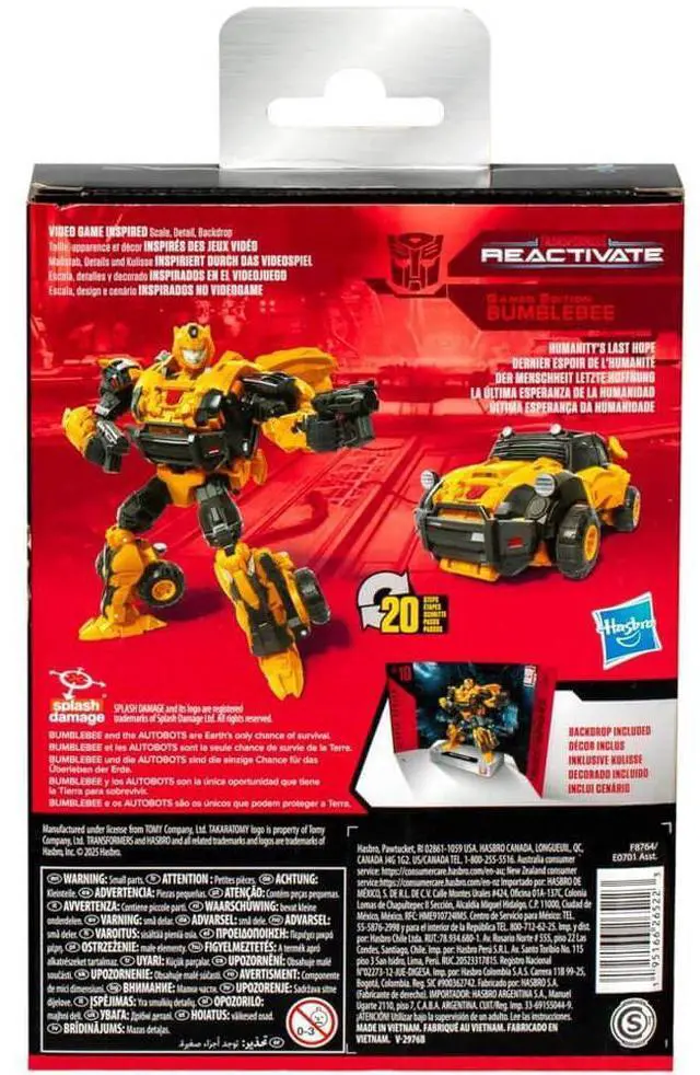 Alt view image 4 of 4 - Hasbro F8764 Transformers 4.5 inch Transformers Studio Series Deluxe Class Transformers: Reactivate 10 Gamer Edition Bu