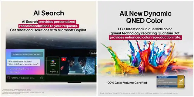 Alt view image 7 of 7 - LG 65QNED82A 65 inch Class 82A Series QNED AI 4K UHD Smart TV (2025)