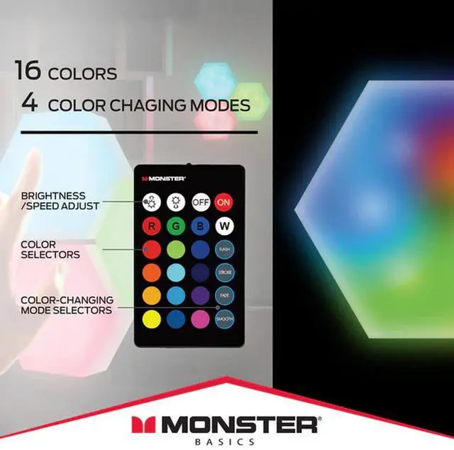 Alt view image 2 of 7 - Monster MLB71056RGB Multi-Color LED Touch Light - 3 Pack