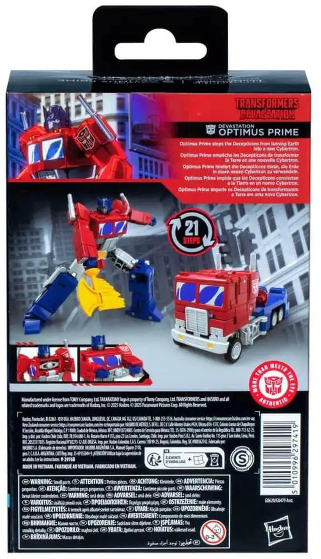 Alt view image 5 of 5 - Hasbro G0620 Transformers 4.5 inch Transformers Studio Series Deluxe Class Transformers: Devastation Optimus Prime Acti