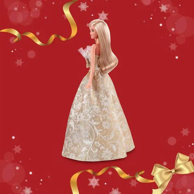 Alt view image 5 of 7 - Mattel JBH95 Barbie Signature 2025 Holiday Doll - Blonde