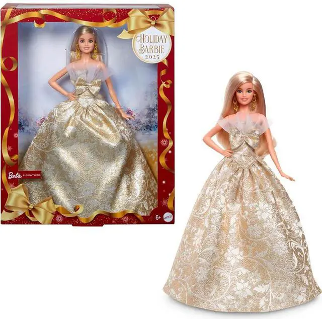 Alt view image 6 of 7 - Mattel JBH95 Barbie Signature 2025 Holiday Doll - Blonde