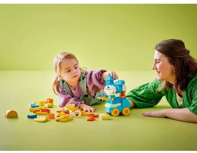 Alt view image 2 of 7 - LEGO 10448 DUPLO Town 3-in-1 Animals on Wheels