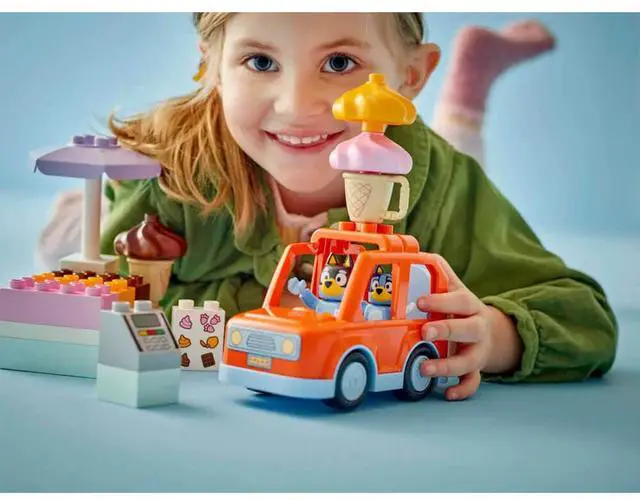 Alt view image 3 of 7 - LEGO 10458 DUPLO Bluey Ice Cream Trip with Bluey