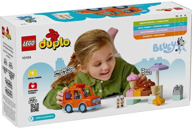 Alt view image 5 of 7 - LEGO 10458 DUPLO Bluey Ice Cream Trip with Bluey