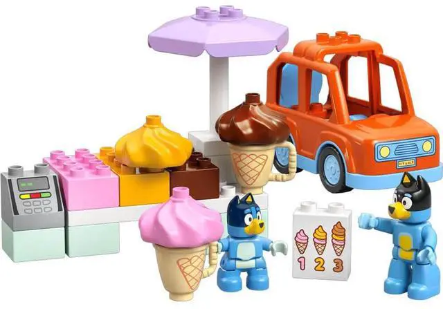 Alt view image 6 of 7 - LEGO 10458 DUPLO Bluey Ice Cream Trip with Bluey