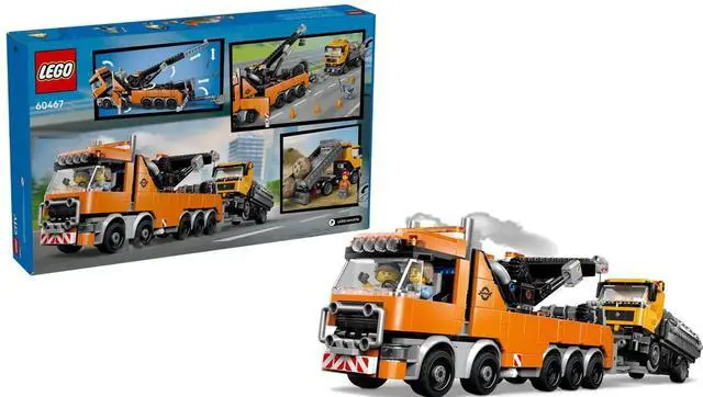 Alt view image 7 of 7 - LEGO 60467 City Heavy-Duty Recovery Tow Truck with Crane