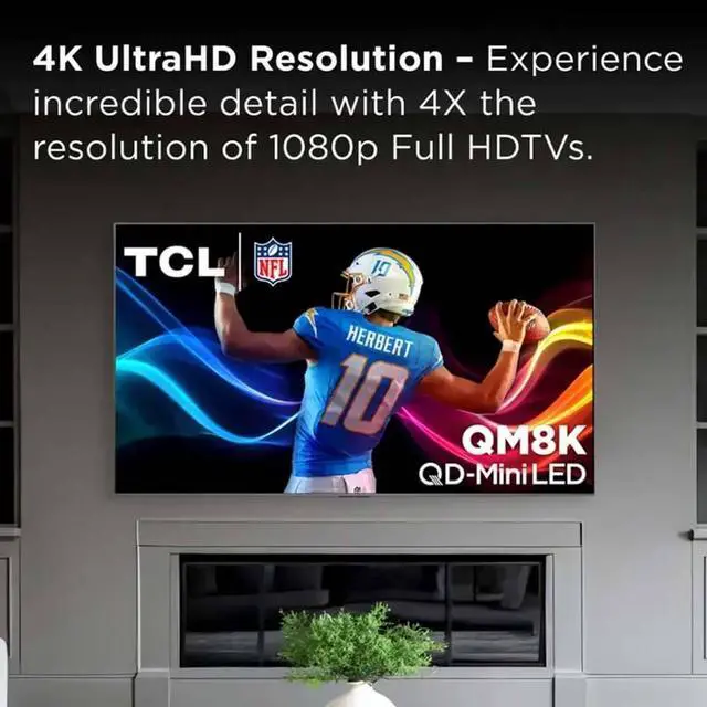 Alt view image 4 of 7 - TCL 85QM8K 85 inch Class QM8K Series 4K QD-Mini LED UHD HDR Smart TV (2025)
