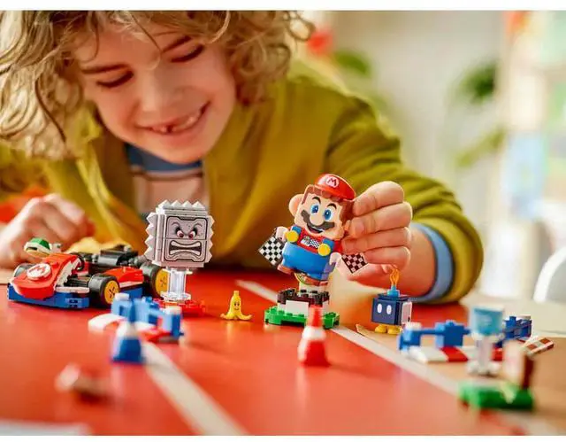 Alt view image 3 of 7 - LEGO 72043 Mario Kart Interactive Mario and Standard Kart