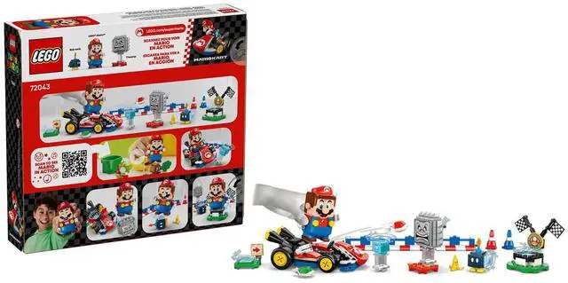 Alt view image 5 of 7 - LEGO 72043 Mario Kart Interactive Mario and Standard Kart