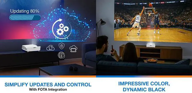 Alt view image 6 of 7 - Optoma GT4000UHD Ultra-Short Throw 4K UHD Home Cinema Laser Projector