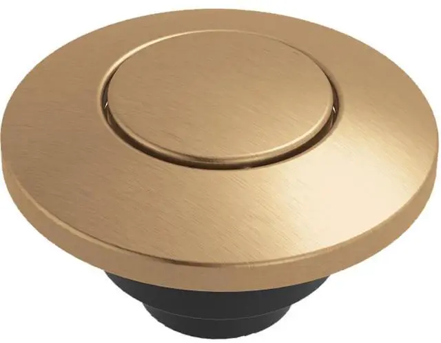 Main image of Moen Garbage Disposal Air Switch Button  Plastic, Bronze Gold, 1-13/16" Diameter