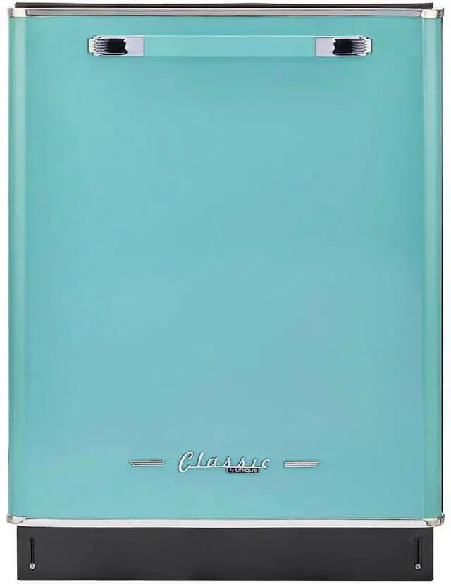 Main image of UNIQUE UGP24CRDWT 45 dBA Ocean Mist Turquoise Classic Retro Top Control Built-In Dishwasher