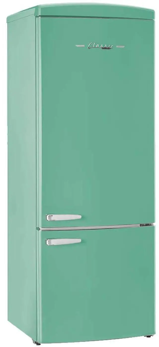 Main image of UNIQUE UNQ455LTAC 17 Cu. Ft. Ocean Mist Turqoise Classic Retro Counter-Depth Bottom Freezer Refrigerator
