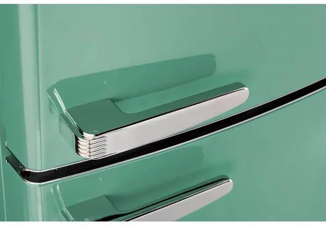 Alt view image 5 of 7 - UNIQUE UNQ455LTAC 17 Cu. Ft. Ocean Mist Turqoise Classic Retro Counter-Depth Bottom Freezer Refrigerator