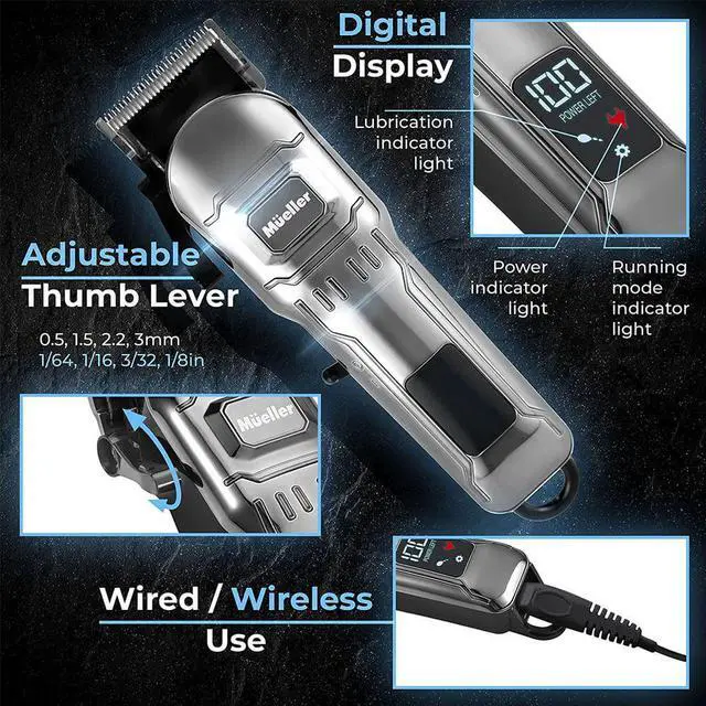 Alt view image 6 of 7 - MuellerHome UC1200 UltraGroom Cordless Hair Clipper Set