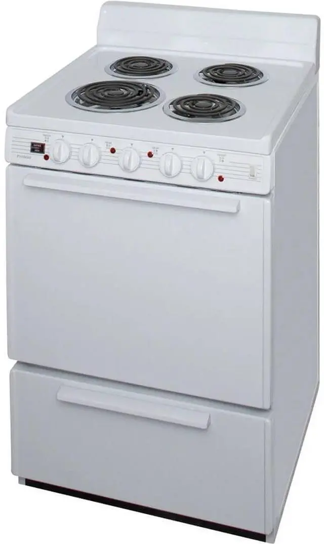 Alt view image 3 of 3 - Premier ECKL0HOP 24 inch White Freestanding Electric Range