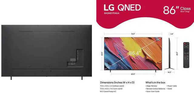 Alt view image 6 of 7 - LG 86QNED70A 86 inch Class QNED70A Series 4K QNED Smart TV
