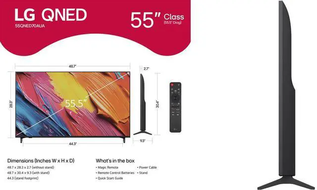 Alt view image 7 of 7 - LG 55QNED70A 55 inch Class QNED70A Series 4K QNED Smart TV