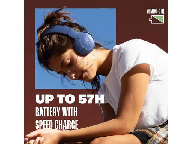 Alt view image 3 of 4 - JBL T520BTBLKIT1  Tune 520BT Wireless On-Ear Headphones, Up to 57H Battery Life and Speed Charge, Lightweight, Comforta
