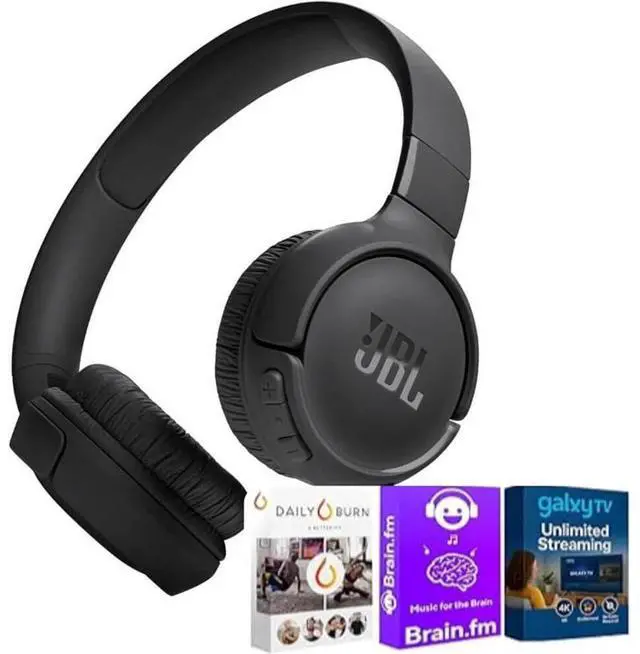 Main image of JBL T520BTBLKIT1  Tune 520BT Wireless On-Ear Headphones, Up to 57H Battery Life and Speed Charge, Lightweight, Comforta