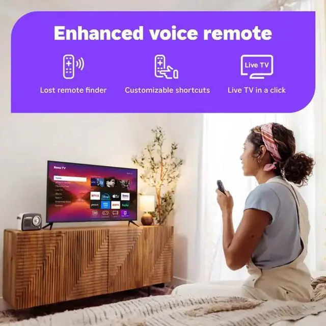 Alt view image 5 of 7 - Roku 65R6C7 65 inch Class Plus Series 4K QLED Mini-LED Smart TV
