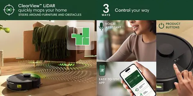 Alt view image 5 of 7 - iRobot ROOMBA105VMA Roomba 105 Combo Vacuum and Mop Robot with AutoEmpty Dock