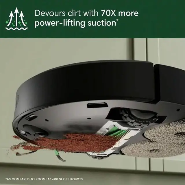 Alt view image 4 of 7 - iRobot ROOMBA405 Roomba Plus 405 Combo Robot Vacuum Plus Mop with AutoWash Dock - Black