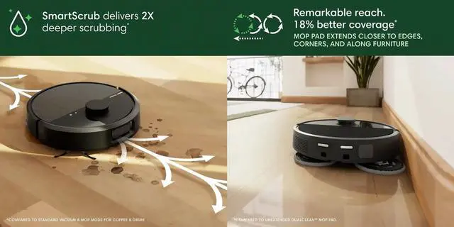 Alt view image 5 of 6 - iRobot ROOMBA505 Roomba Plus 505 Combo Robot Vacuum and Mop Plus AutoWash Dock - Black