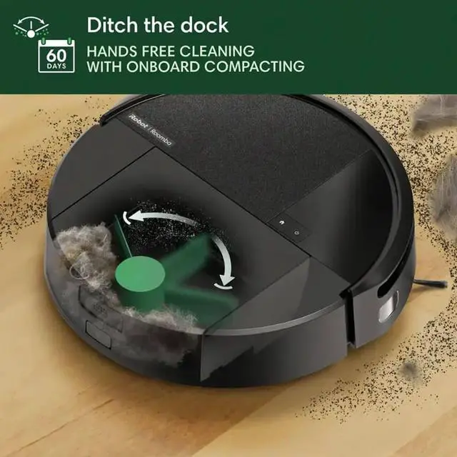 Alt view image 2 of 7 - iRobot ROOMBA205 Roomba 205 DustCompactor Robot Vacuum - Black