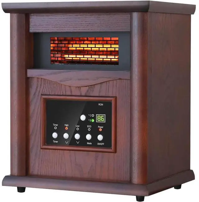 Main image of Trustech GD9315BCWW3J Small Room Infrared Electric Space Heater - Cherry