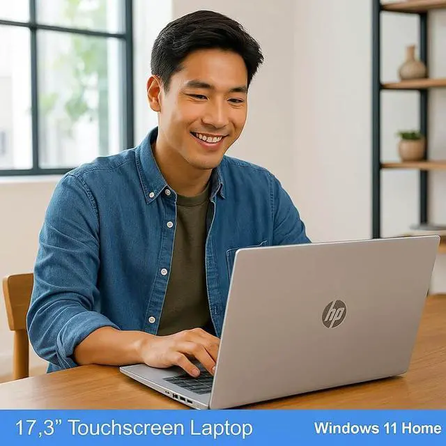 Alt view image 3 of 7 - HP 17CN3123NRK1  17.3 INCH Touchscreen Laptop, Intel Core i5-1335U, 16GB RAM, 512GB SSD, Windows 11 Home, Backlit Keybo