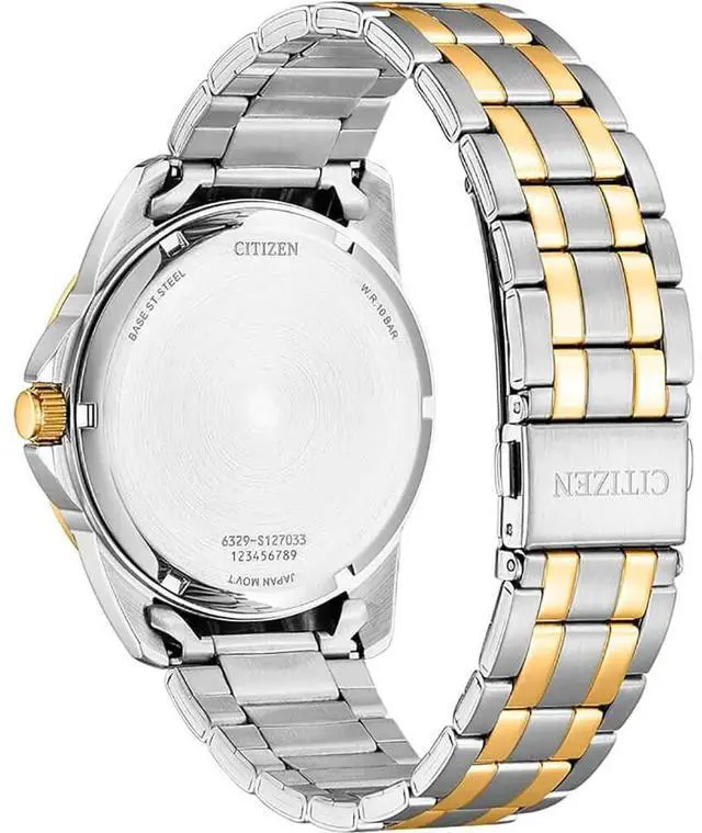 Alt view image 3 of 3 - CITIZEN AG834651A Quartz Mens Watch - Two Tone Gold/Silver Dial