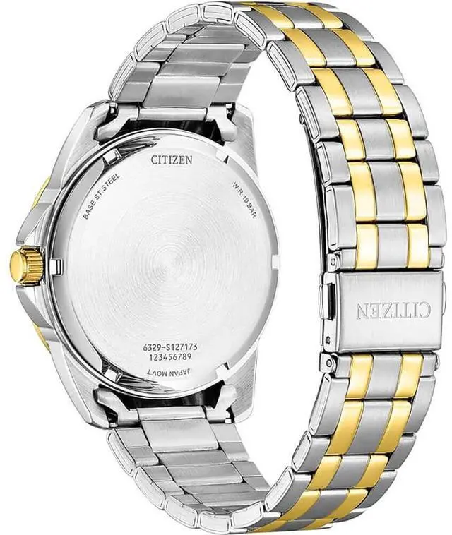 Alt view image 3 of 3 - CITIZEN AG834856L Quartz Mens Watch - Two Tone Gold/Blue Dial