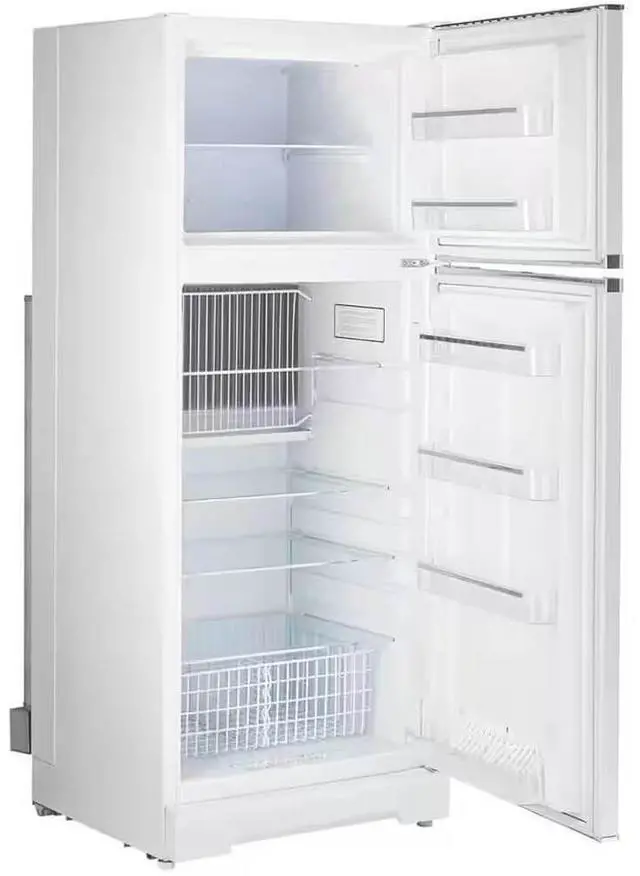 Alt view image 3 of 7 - UNIQUE UGP14CCRSMW 14 Cu. Ft. Classic Retro Marshmallow White Propane Top Freezer Refrigerator