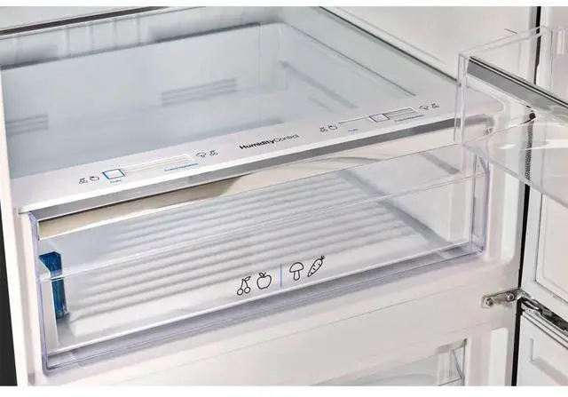 Alt view image 5 of 7 - UNIQUE UNQ455LMBAC 17 Cu. Ft. Matte Black Classic Retro Counter-Depth Bottom Freezer Refrigerator