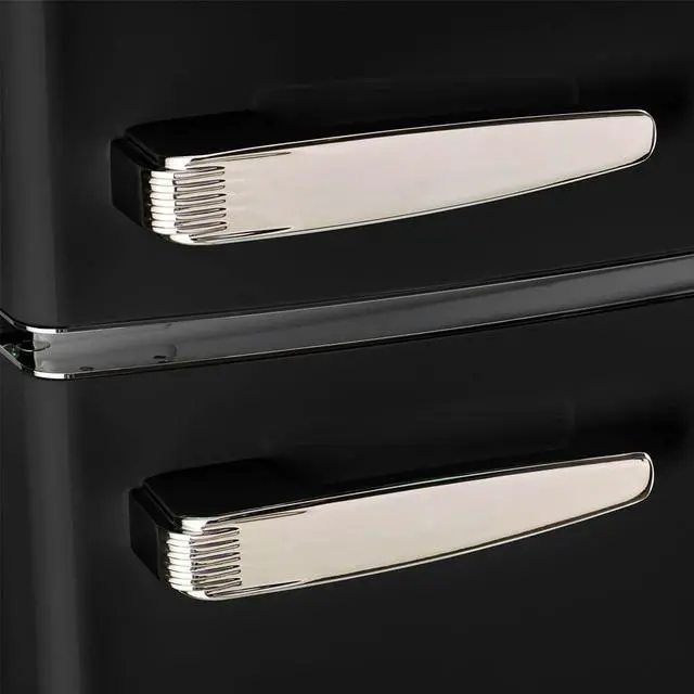 Alt view image 7 of 7 - UNIQUE UNQ310LBAC 11 Cu. Ft. Midnight Black Classic Retro Top Freezer Refrigerator