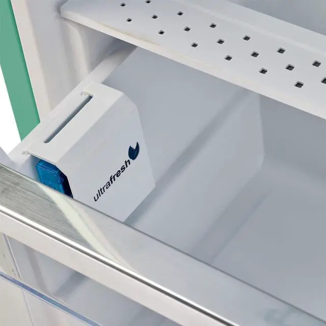 Alt view image 5 of 7 - UNIQUE UNQ310LTAC 11 Cu. Ft. Ocean Mist Turquoise Classic Retro Top Freezer Refrigerator