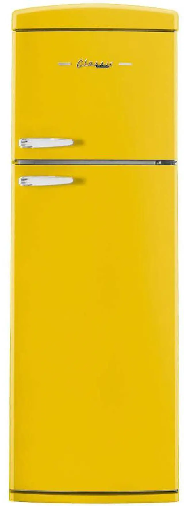 Main image of UNIQUE UNQ310LYAC 11 Cu. Ft. Canary Yellow Classic Retro Top Freezer Refrigerator