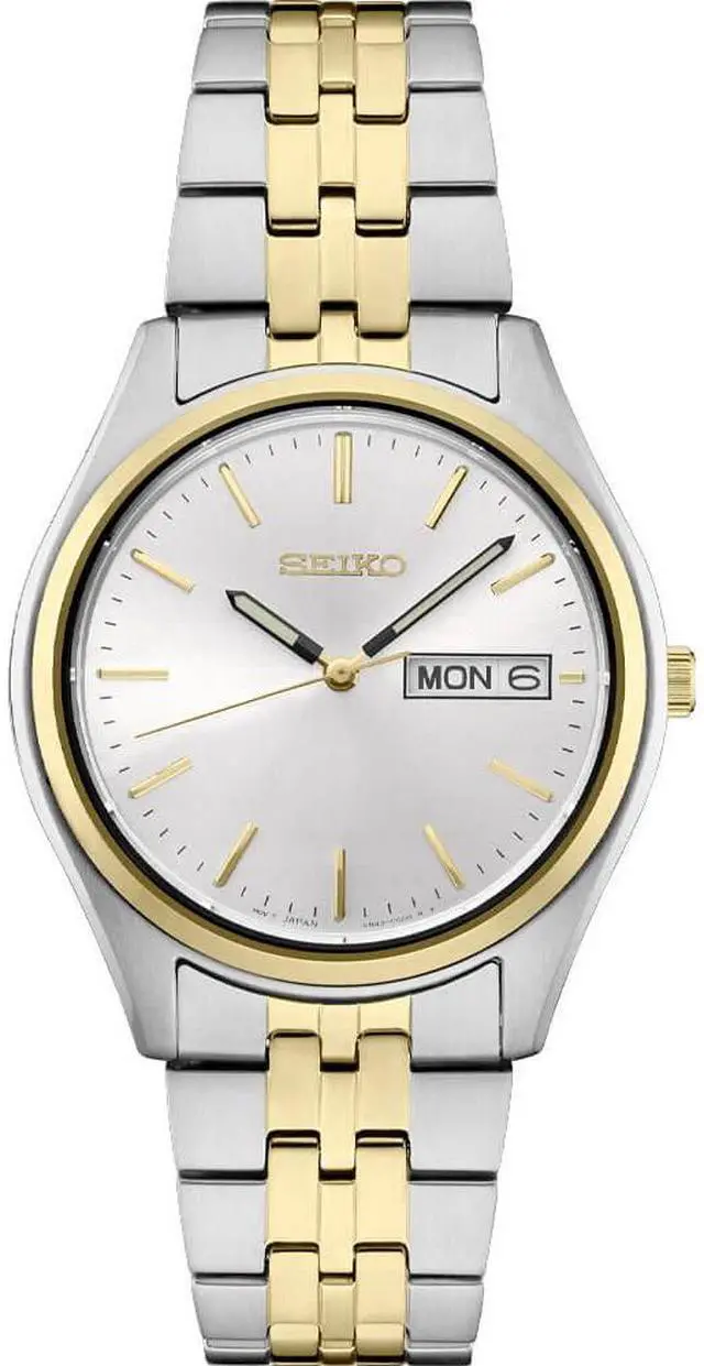 Main image of Seiko SUR432 Essentials Collection Quartz Watch - Two Tone Stainless/Gray