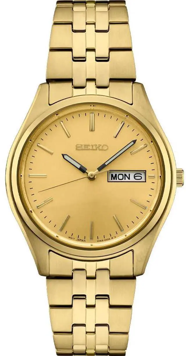 Main image of Seiko SUR434 Essentials Collection Quartz Watch - Stainless/Gold