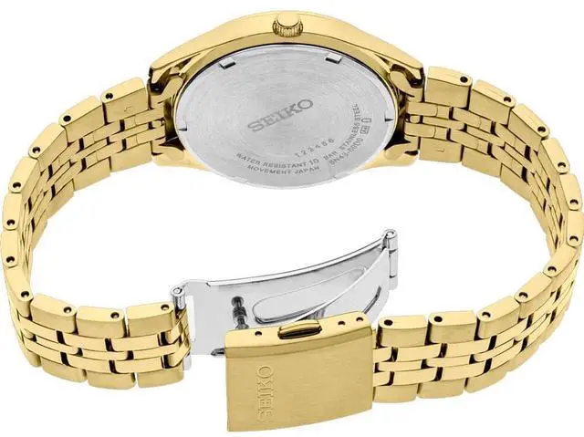 Alt view image 3 of 3 - Seiko SUR434 Essentials Collection Quartz Watch - Stainless/Gold