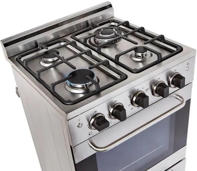 Alt view image 4 of 7 - UNIQUE UGP24VPC1SS 2.3 Cu. Ft. Stainless Steel Freestanding Prestige Gas Range