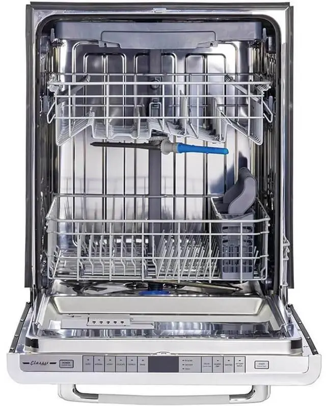 Alt view image 3 of 7 - UNIQUE UGP24CRDWW 45 dBA Retro Top Control Built-In Marshmallow White Dishwasher