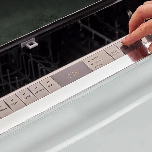 Alt view image 6 of 7 - UNIQUE UGP24CRDWW 45 dBA Retro Top Control Built-In Marshmallow White Dishwasher