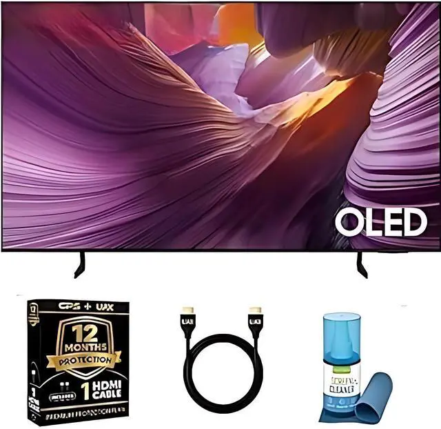 Main image of Samsung 77" S85F 4K OLED Smart TV (2025 Model)  Vision AI, NQ4 AI Gen2, HDR, Dolby Atmos, 120Hz Gaming, Tizen OS, Alexa/Bixby  Bundle w/ HDMI Cable, Cleaner, Cloth & 12-Mo Protection