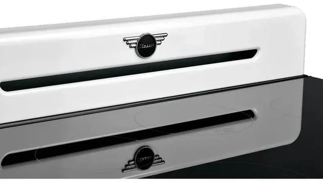 Alt view image 5 of 7 - UNIQUE UNQ30CRICW 3.9 Cu. Ft. Marshmallow White Freestanding Classic Retro Induction Range