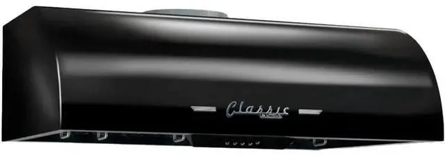 Alt view image 4 of 5 - UNIQUE UGP30CRRHB 30 inch Midnight Black Classic Retro Under Cabinet Range Hood