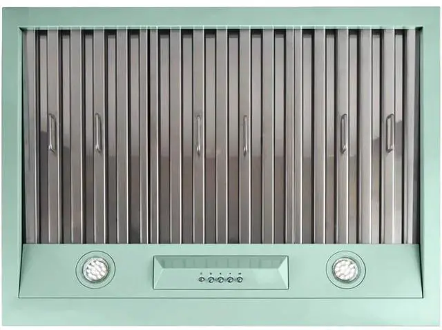 Alt view image 4 of 4 - UNIQUE UGP30CRRHLG 30 inch Summer Mint Green Classic Retro Under Cabinet Range Hood